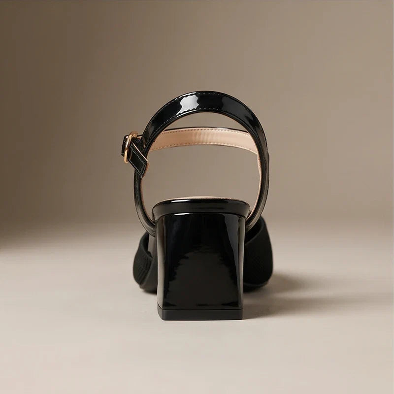 Marcella Knit Slingback Block Heel Pumps