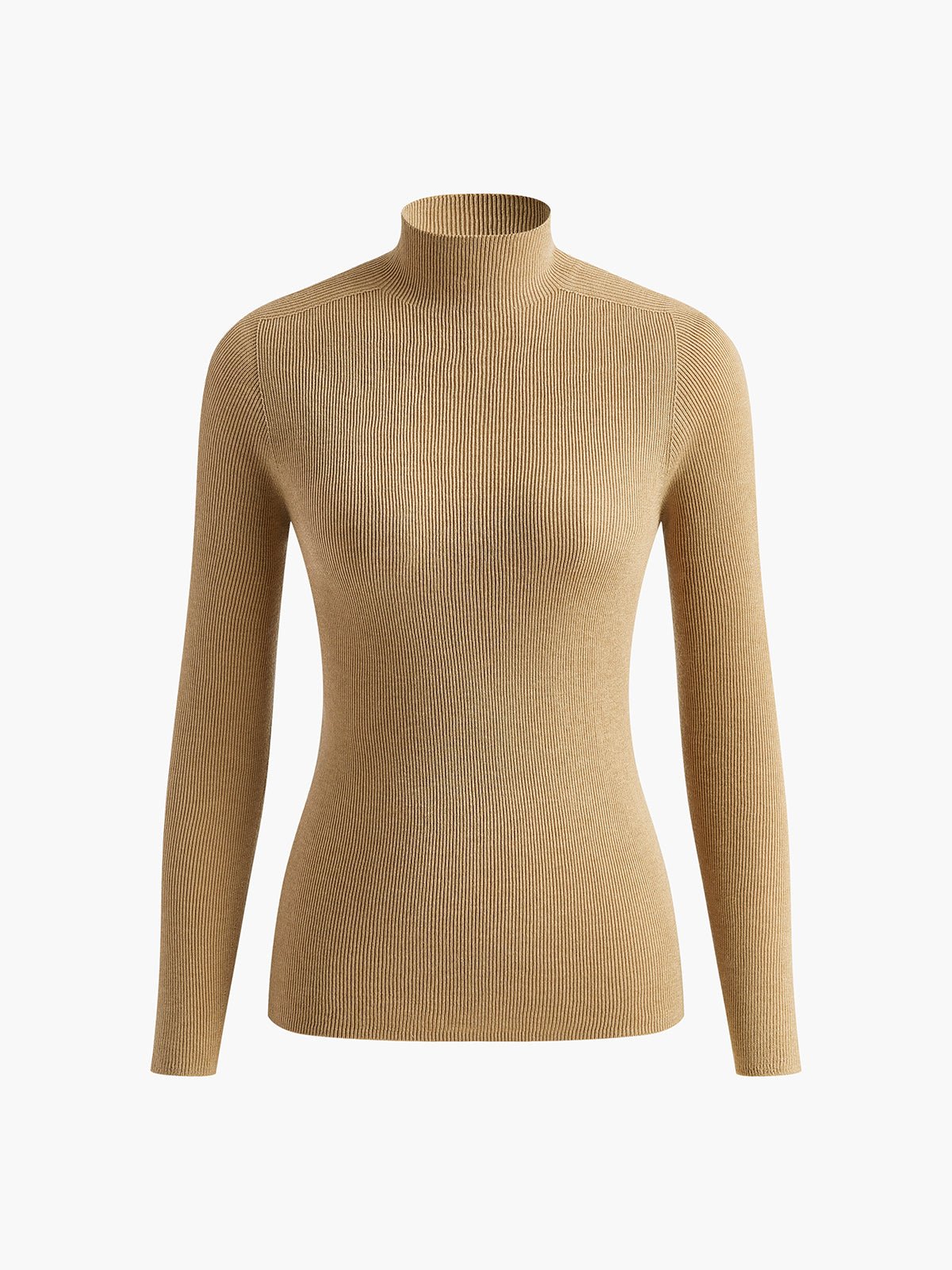 Women’s Cashmere Mock-Neck Jumper – Soft High-Stretch Knit for Everyday Wear