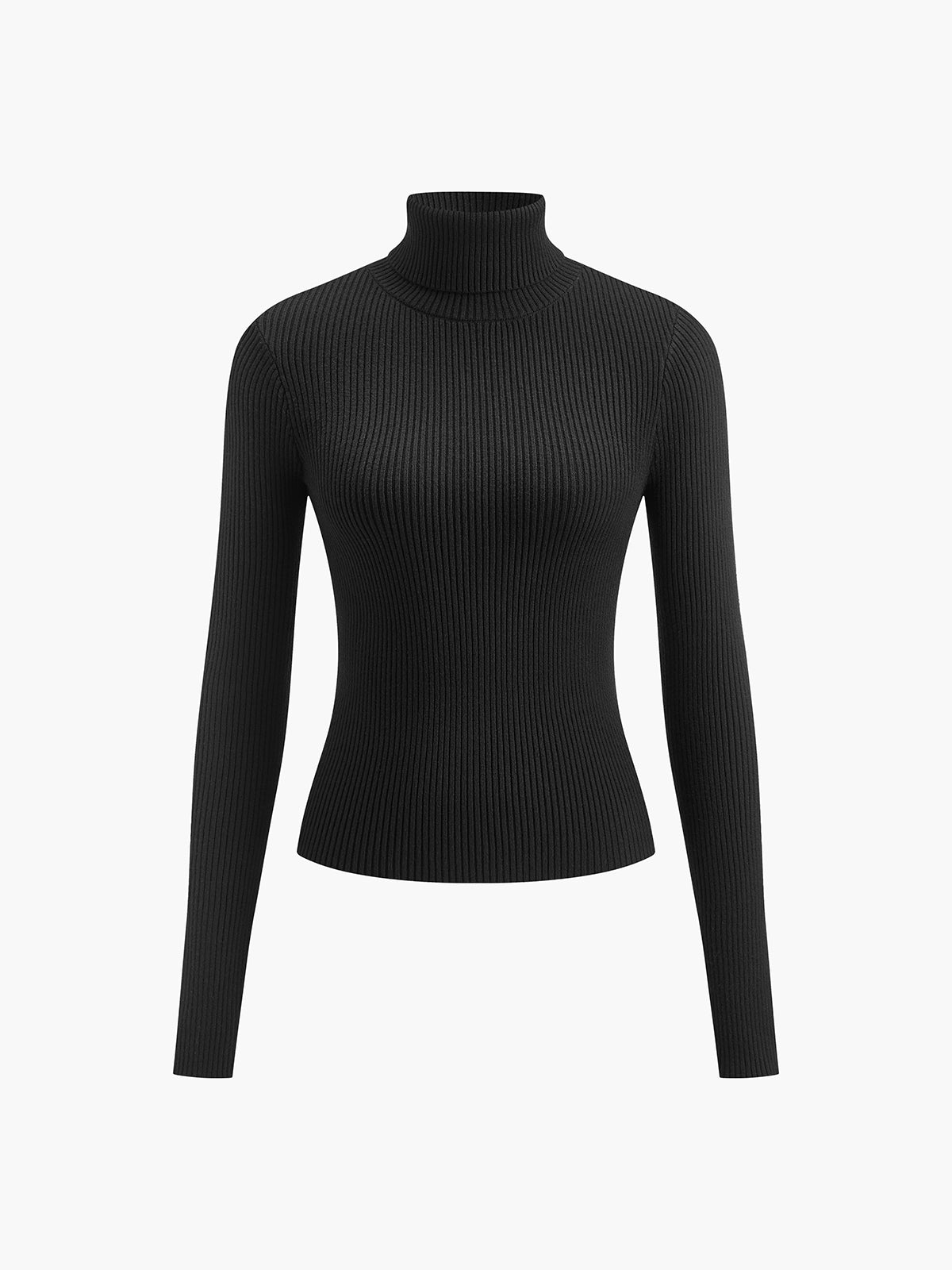 Women’s Slim Fit Turtleneck Sweater – Soft Knit Stretch Roll Neck Top