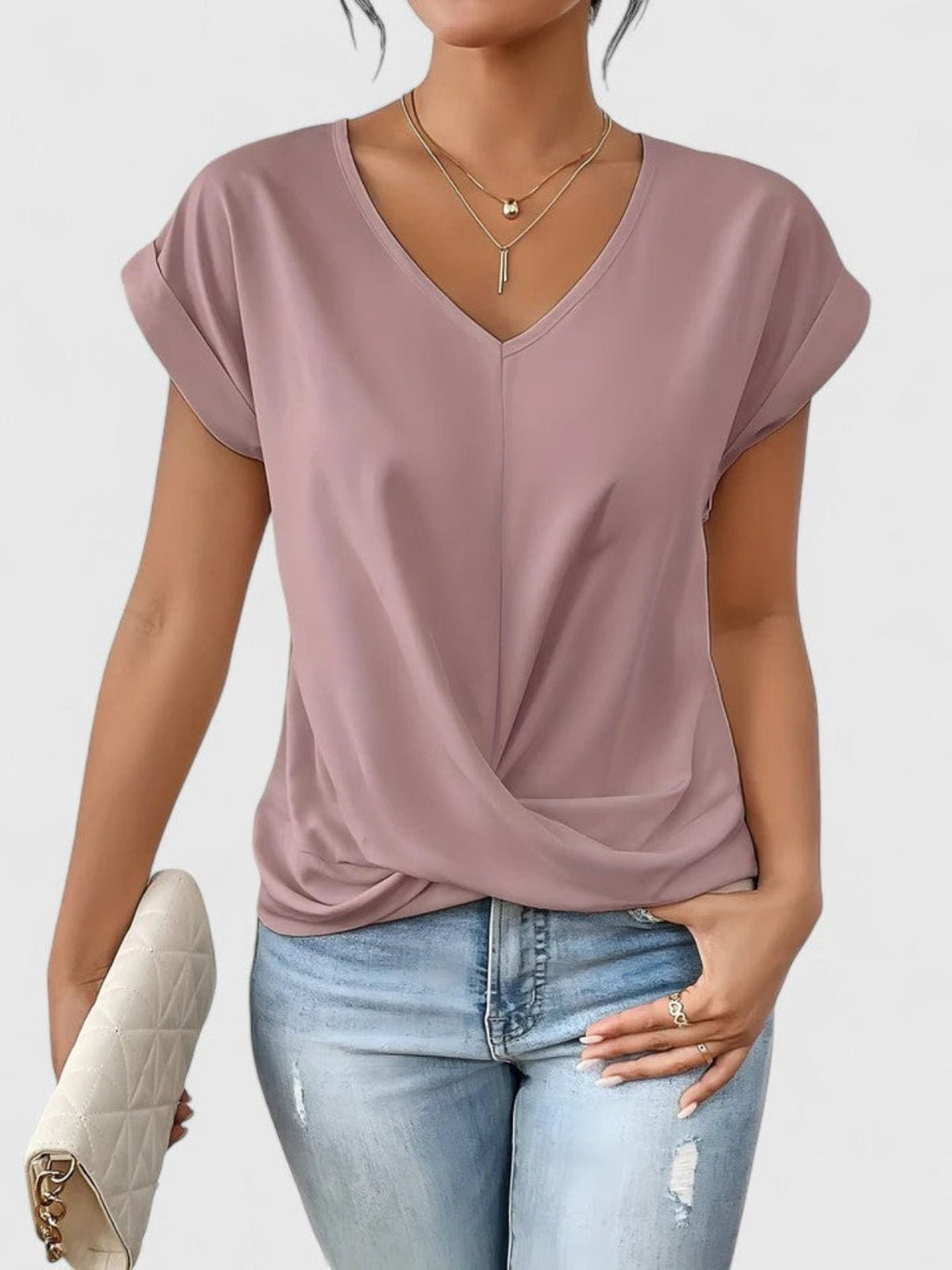Mara Twist Blouse | Flattering V-Neck Everyday Top