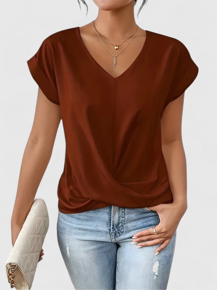 Mara Twist Blouse | Flattering V-Neck Everyday Top