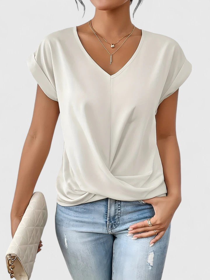 Mara Twist Blouse | Flattering V-Neck Everyday Top