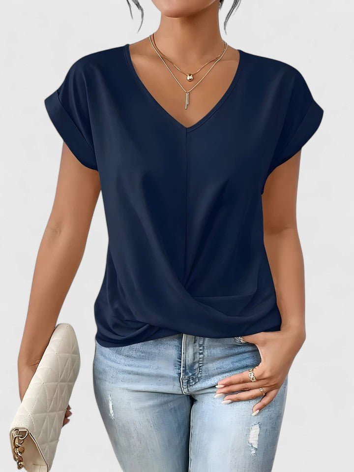 Mara Twist Blouse | Flattering V-Neck Everyday Top