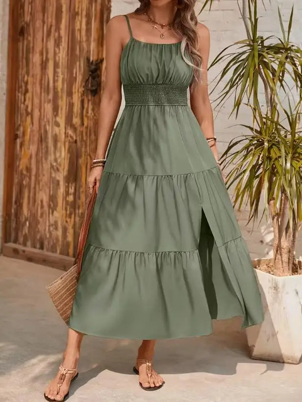 Rosalie Smocked Tiered Maxi Dress