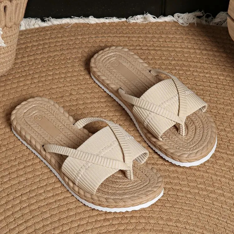 Solana Woven Crossover Slide Sandals
