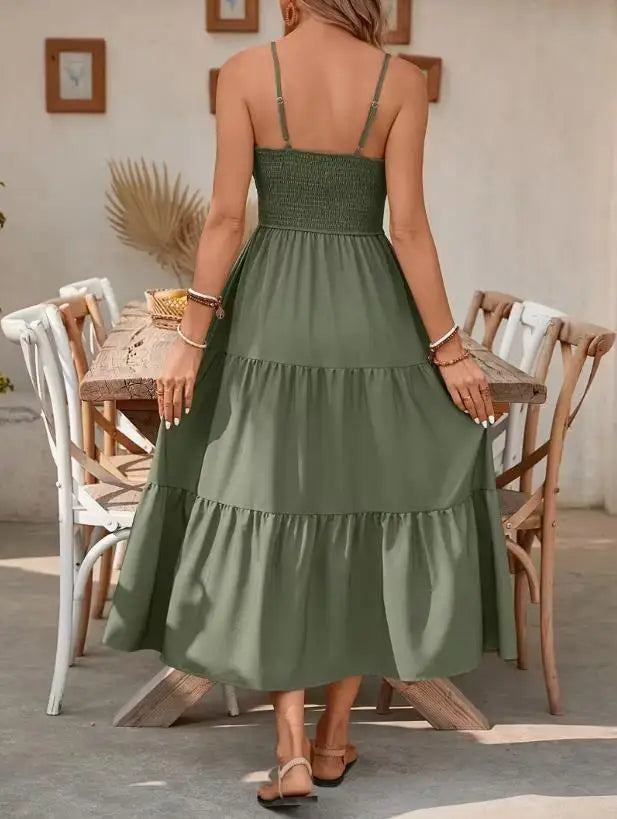 Rosalie Smocked Tiered Maxi Dress