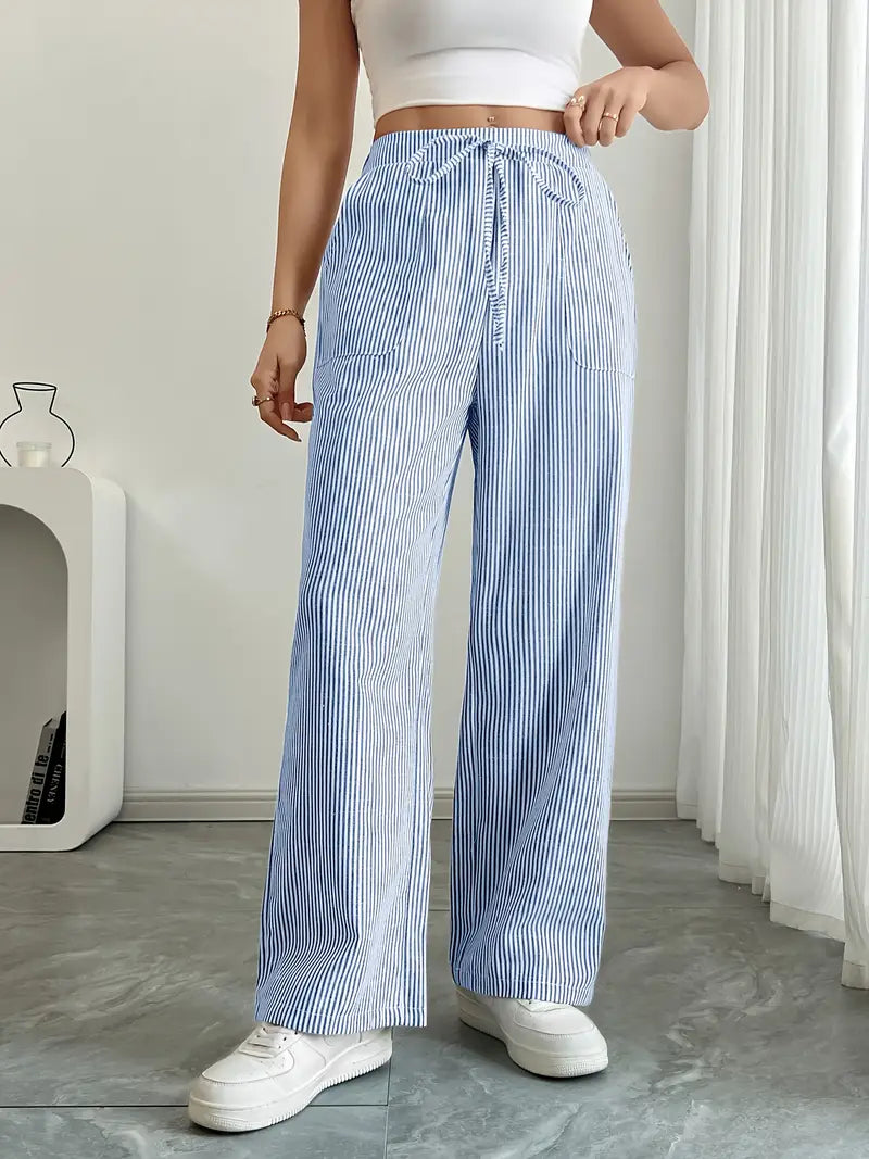 Linda | Elegant Striped Pants with Pockets in Trendy Colors