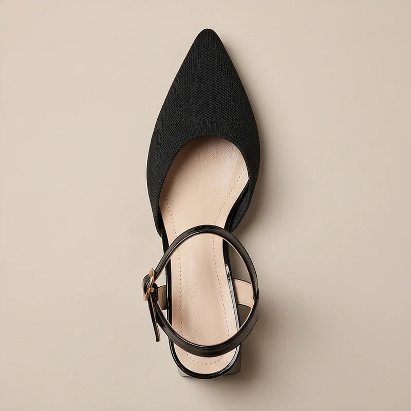 Marcella Knit Slingback Block Heel Pumps