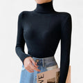 Women’s Ribbed Turtleneck Sweater – Soft Slim-Fit Winter Knit Top