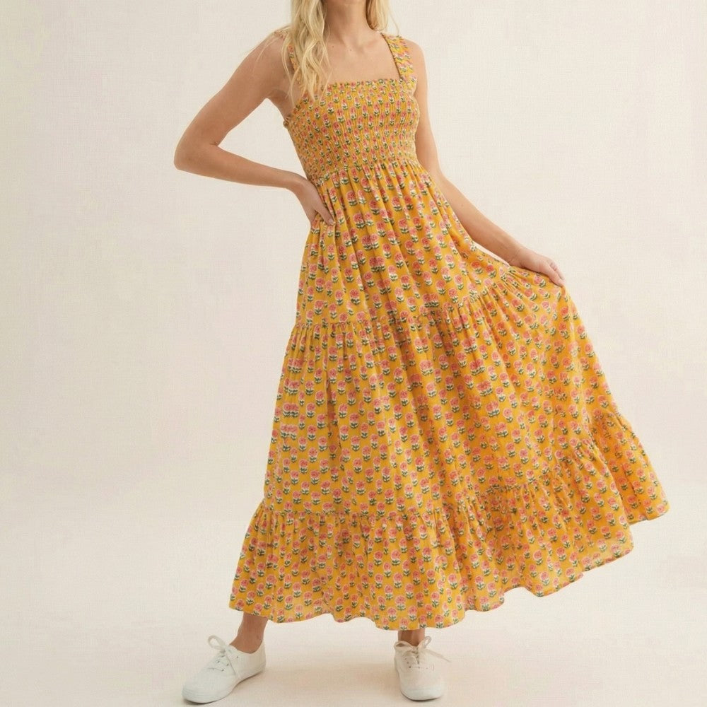 Waverly Smocked Maxi Sundress