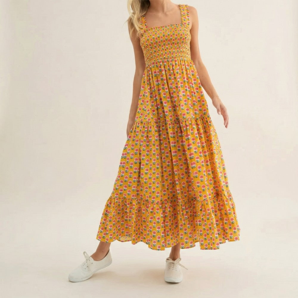 Waverly Smocked Maxi Sundress