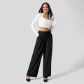 Kimberly | Women's High-Waisted Pleated Trousers